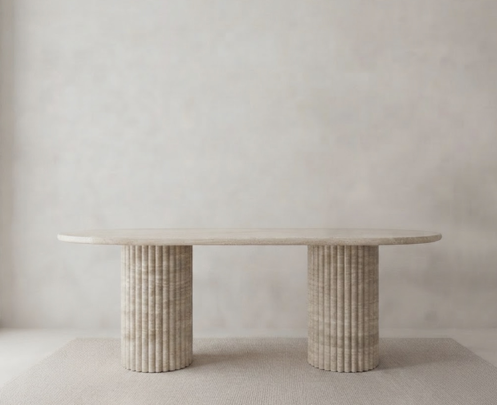 Warm travertine — The Colonna Dining Table